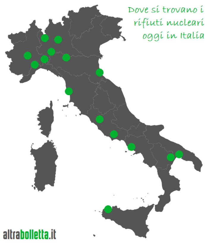 Dove si trovano i rifiuti nucleari oggi in Italia